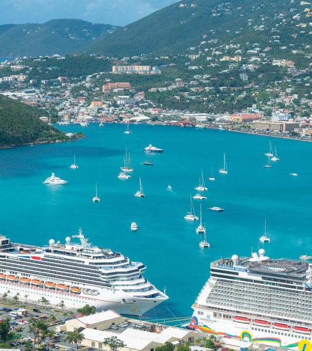 White and Blue Cruise Ship on Sea